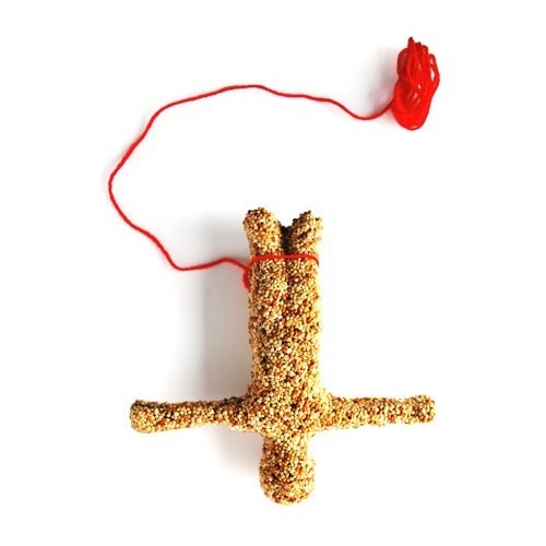 Mangeoire saut &agrave; l'elastique -Bungee bird feeder
